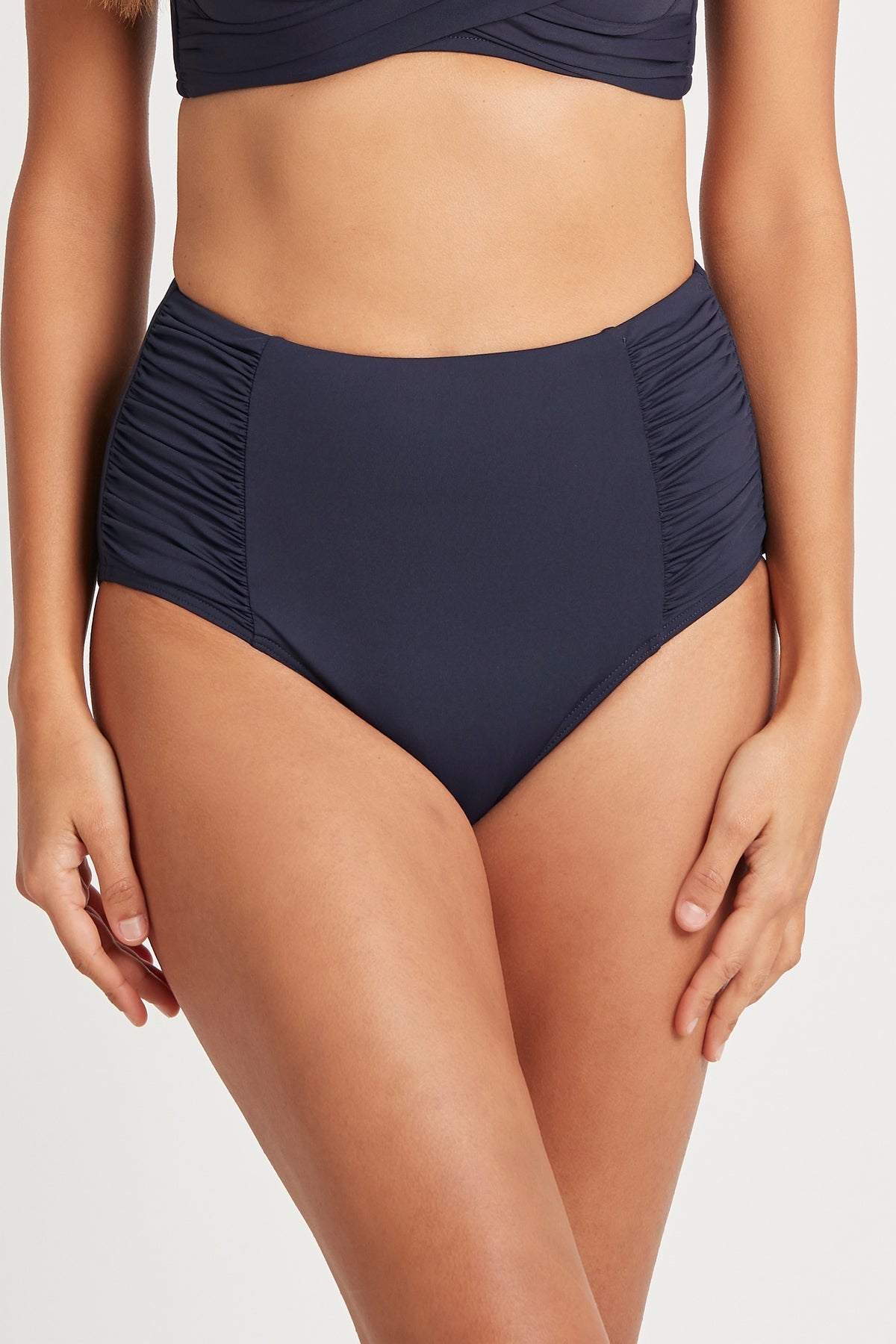 Essentials Gathered Side High Waist Pant SWIM PANT SEA LEVEL