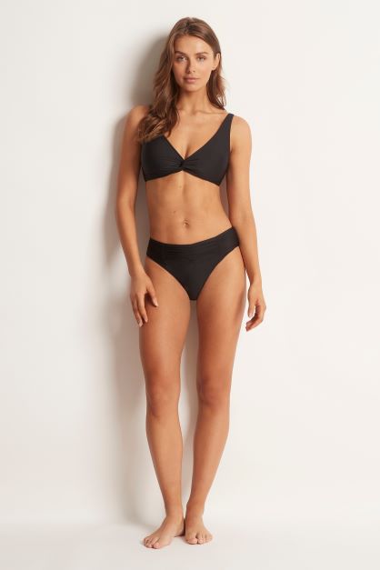 ML Multi Fit Twist Crop SWIM TOP MONTE AND LOU 8 BLACK