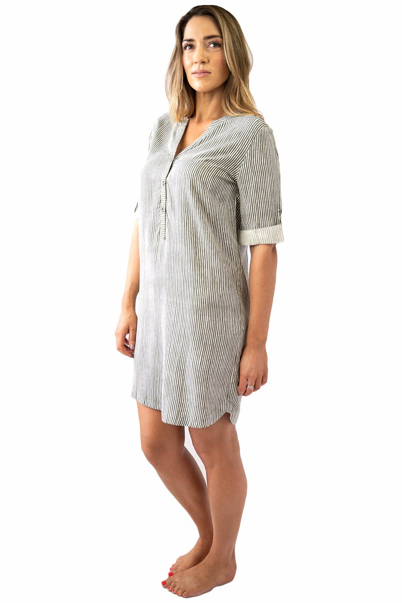 Sally Shirt Dress Stripes DRESS LOVE LILY