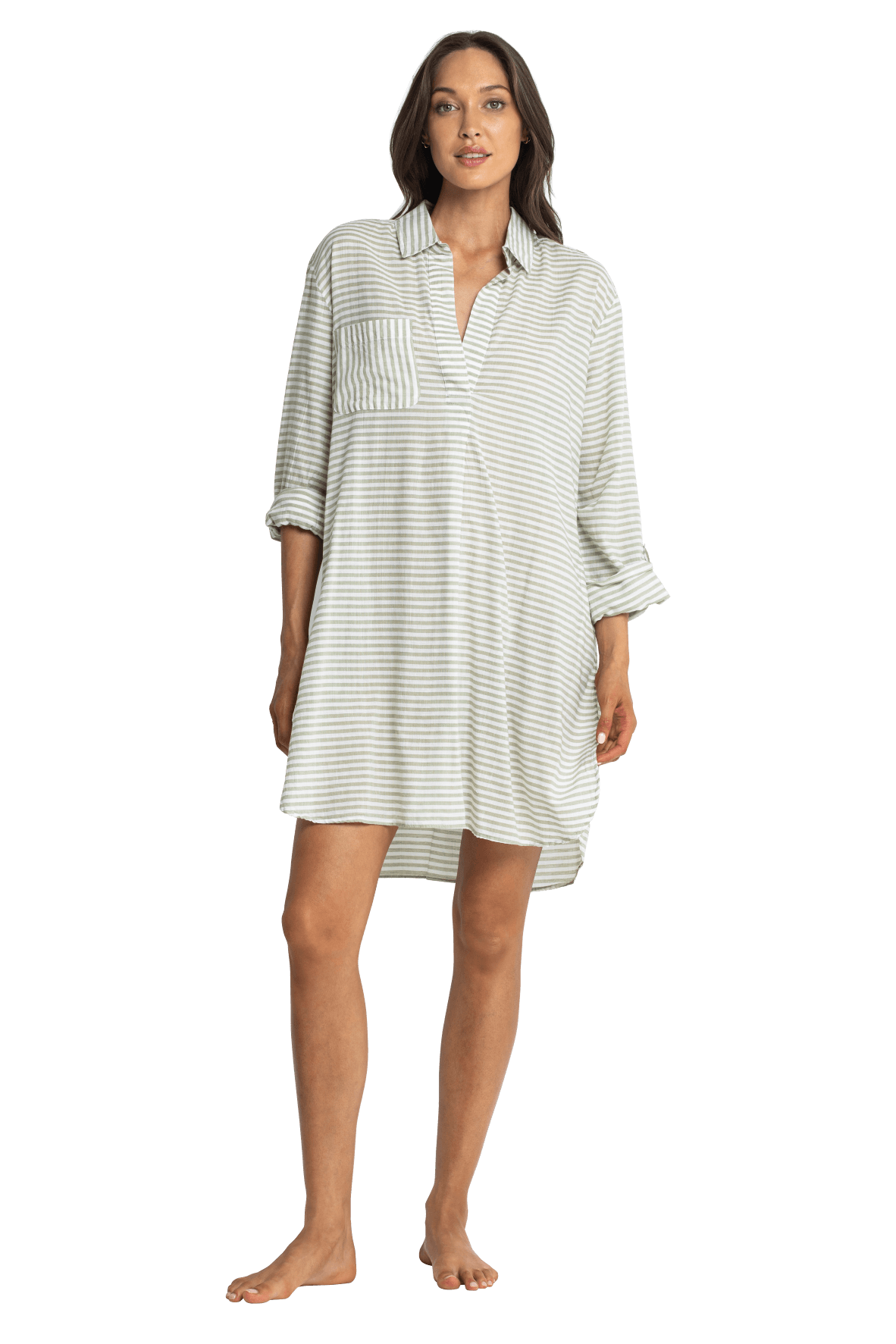 Summer Stripe Painters Shirt OVERSWIM SUNSEEKER