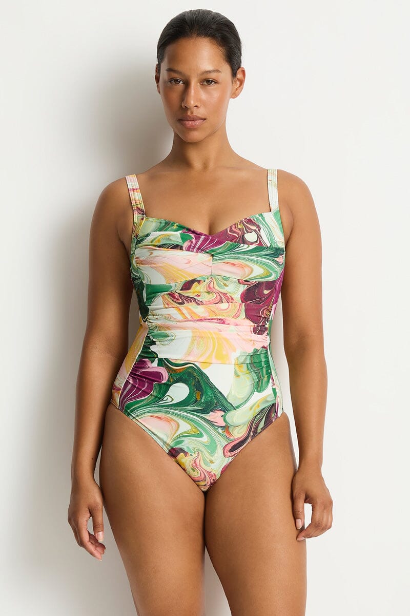 Abyss Twist Front Multifit One Piece SWIM 1PC SEA LEVEL 10 MOSS 