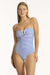 Amalfi U Bar Bandeau One Piece SWIM 1PC SEA LEVEL 10 BLUE 