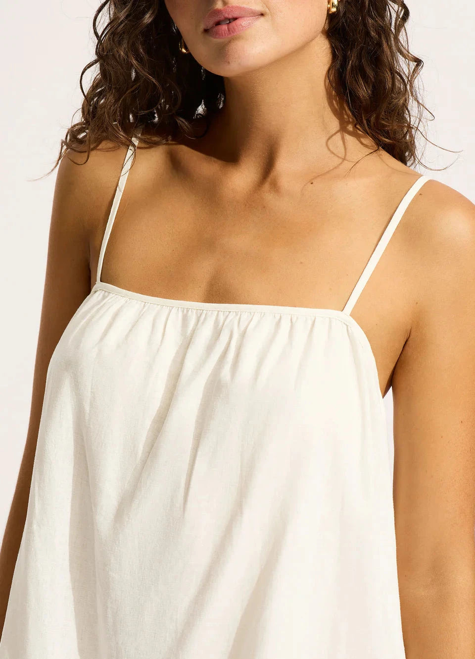 Beach Edit Gathered Bandeau Mini Dress OVERSWIM SEAFOLLY 