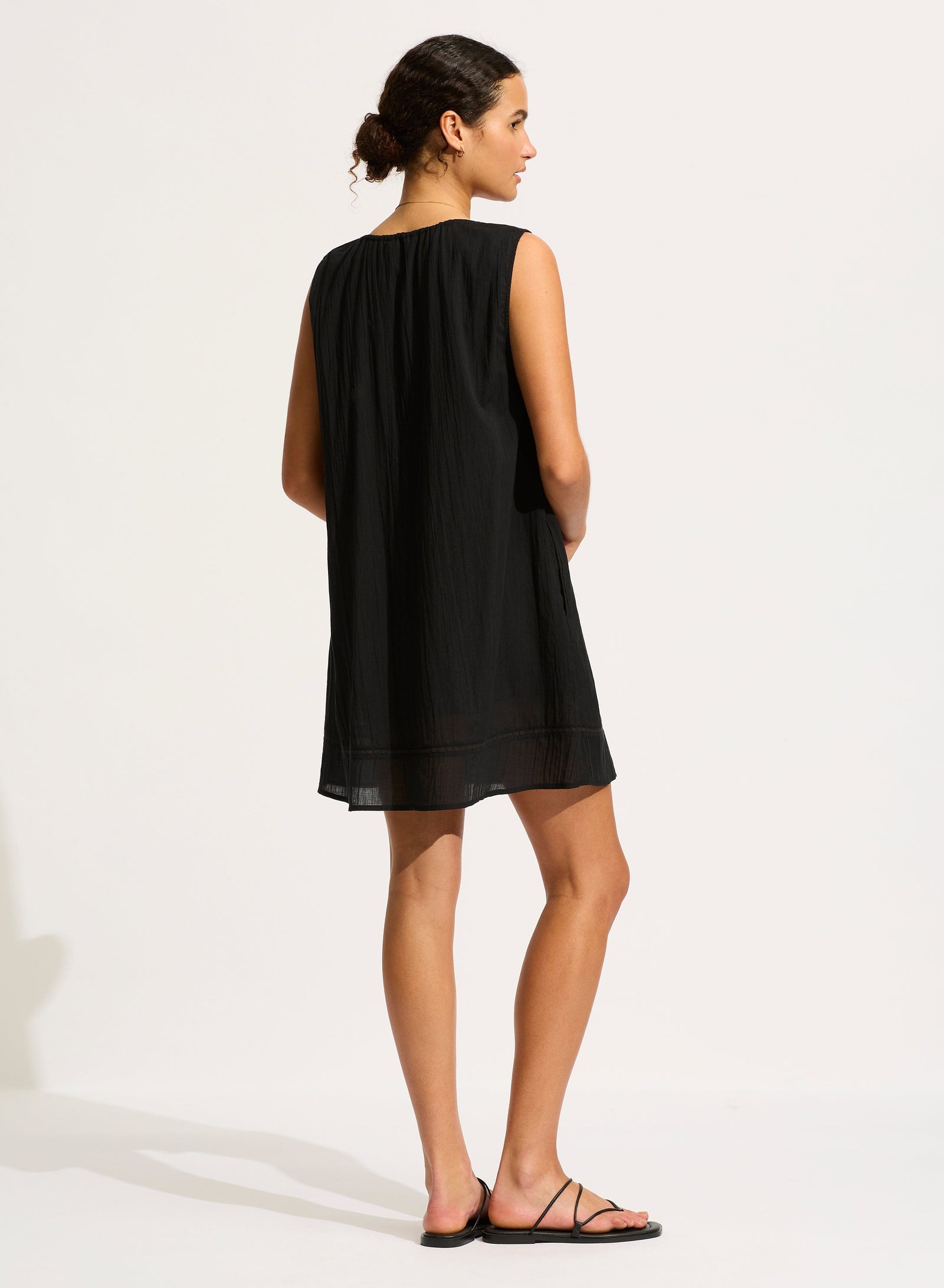 Beach Edit Gathered Neck Mini Dress DRESS SEAFOLLY 