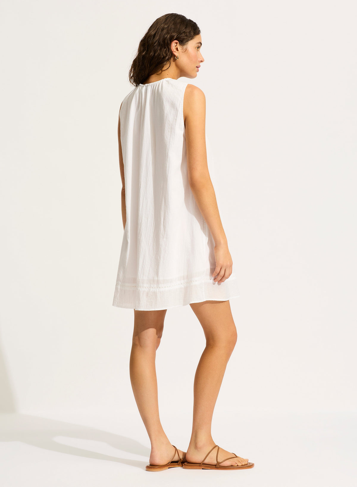 Beach Edit Gathered Neck Mini Dress DRESS SEAFOLLY 