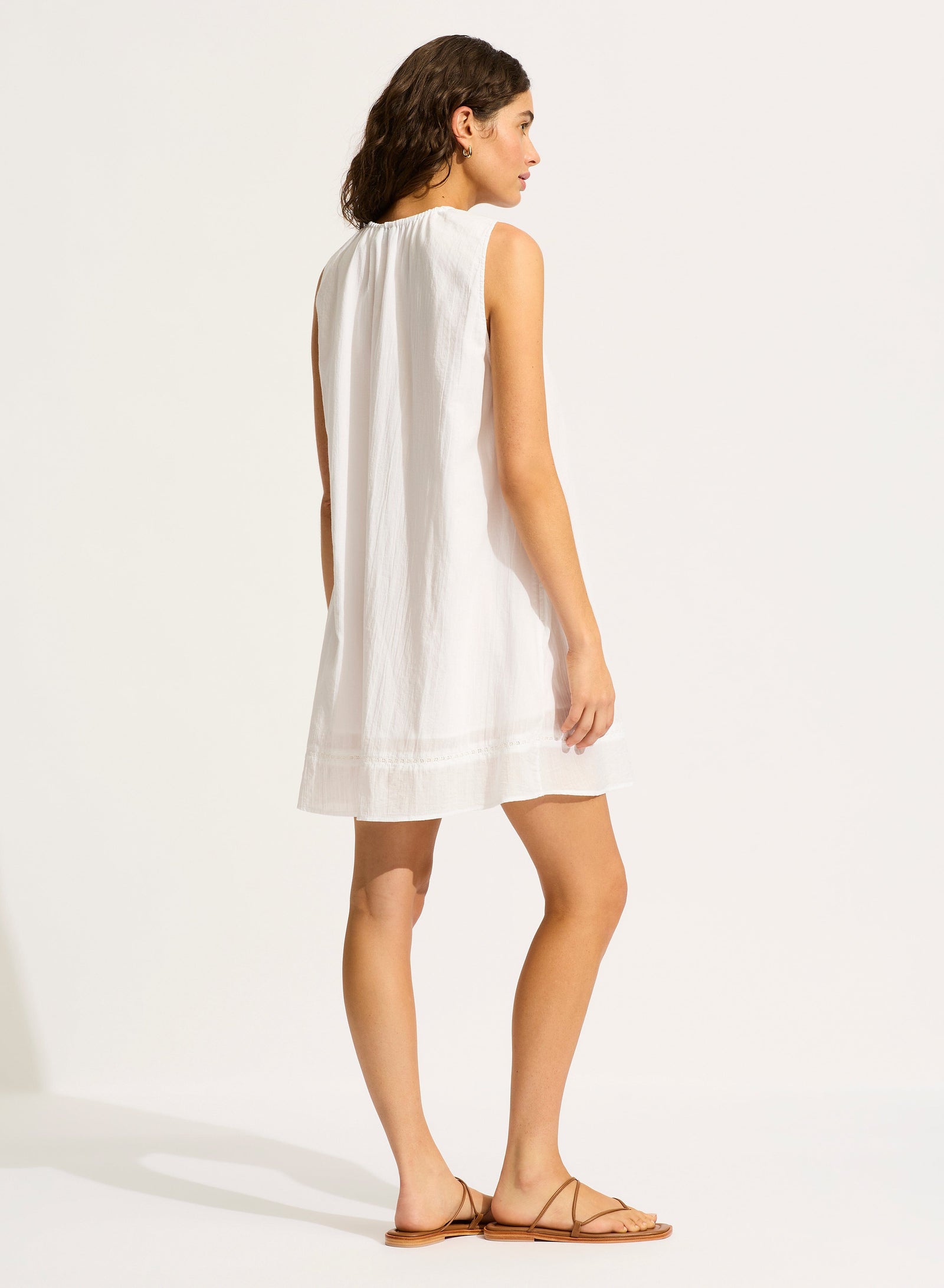 Beach Edit Gathered Neck Mini Dress DRESS SEAFOLLY 