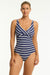 Biarritz Cross Front Multifit One Piece SWIM 1PC SEA LEVEL 10 FRENCH NAVY 