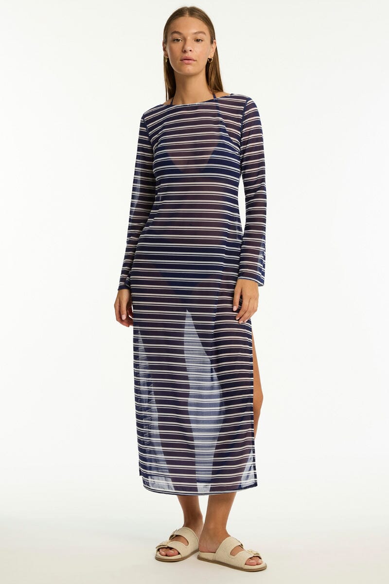 Biarritz Mesh Long Dress OVERSWIM SEA LEVEL 