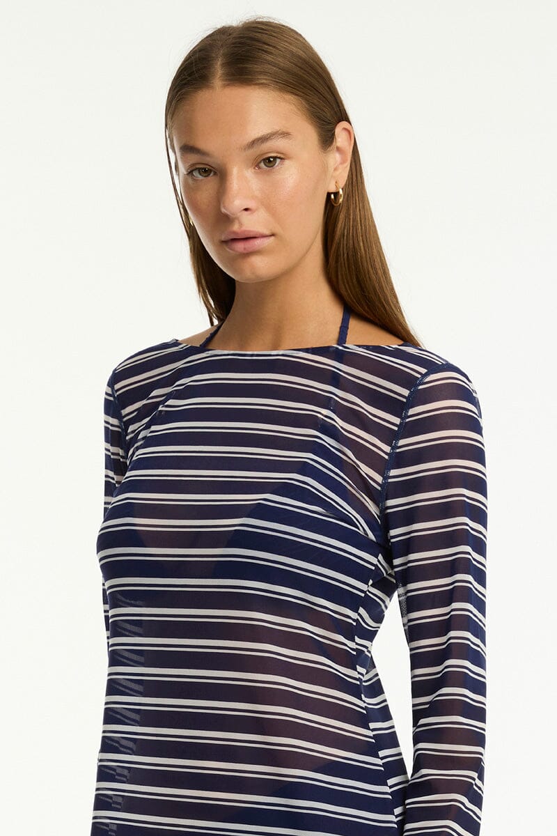 Biarritz Mesh Long Dress OVERSWIM SEA LEVEL 