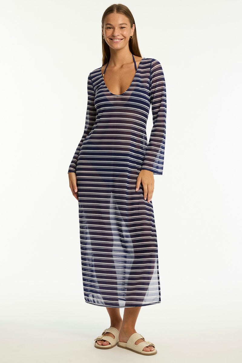 Biarritz Mesh Long Dress OVERSWIM SEA LEVEL 