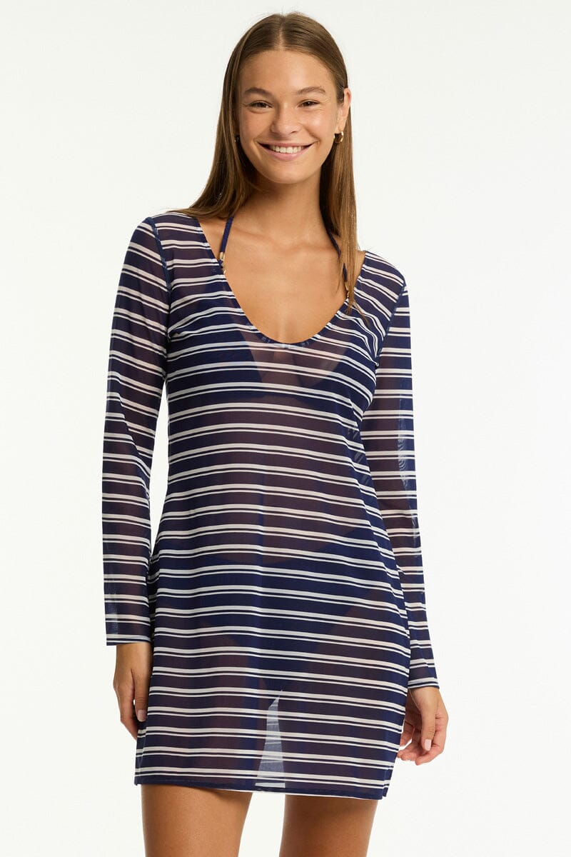 Biarritz Mesh Short Dress OVERSWIM SEA LEVEL 