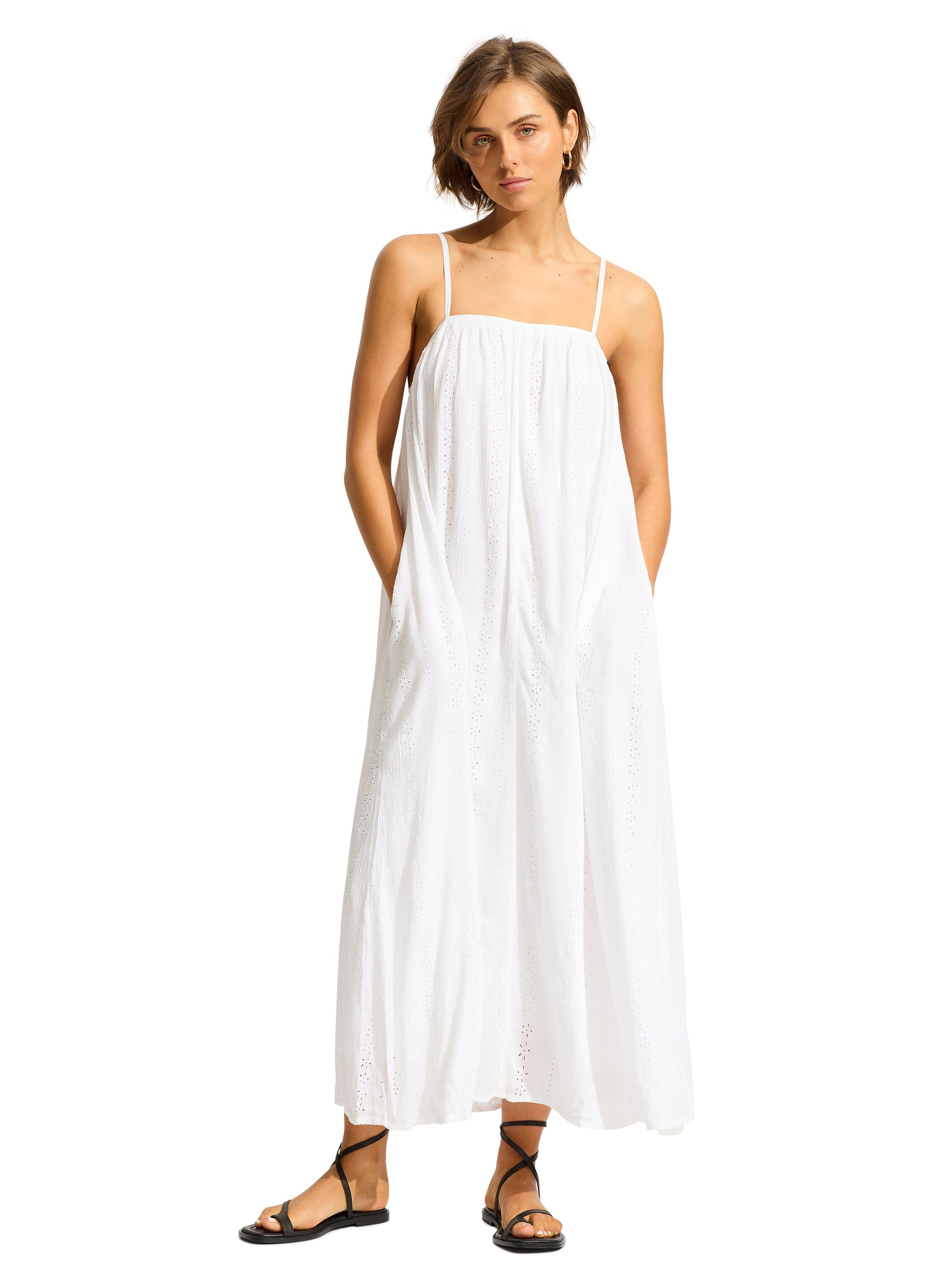 Broderie Maxi Dress DRESS SEAFOLLY XS WHITE 