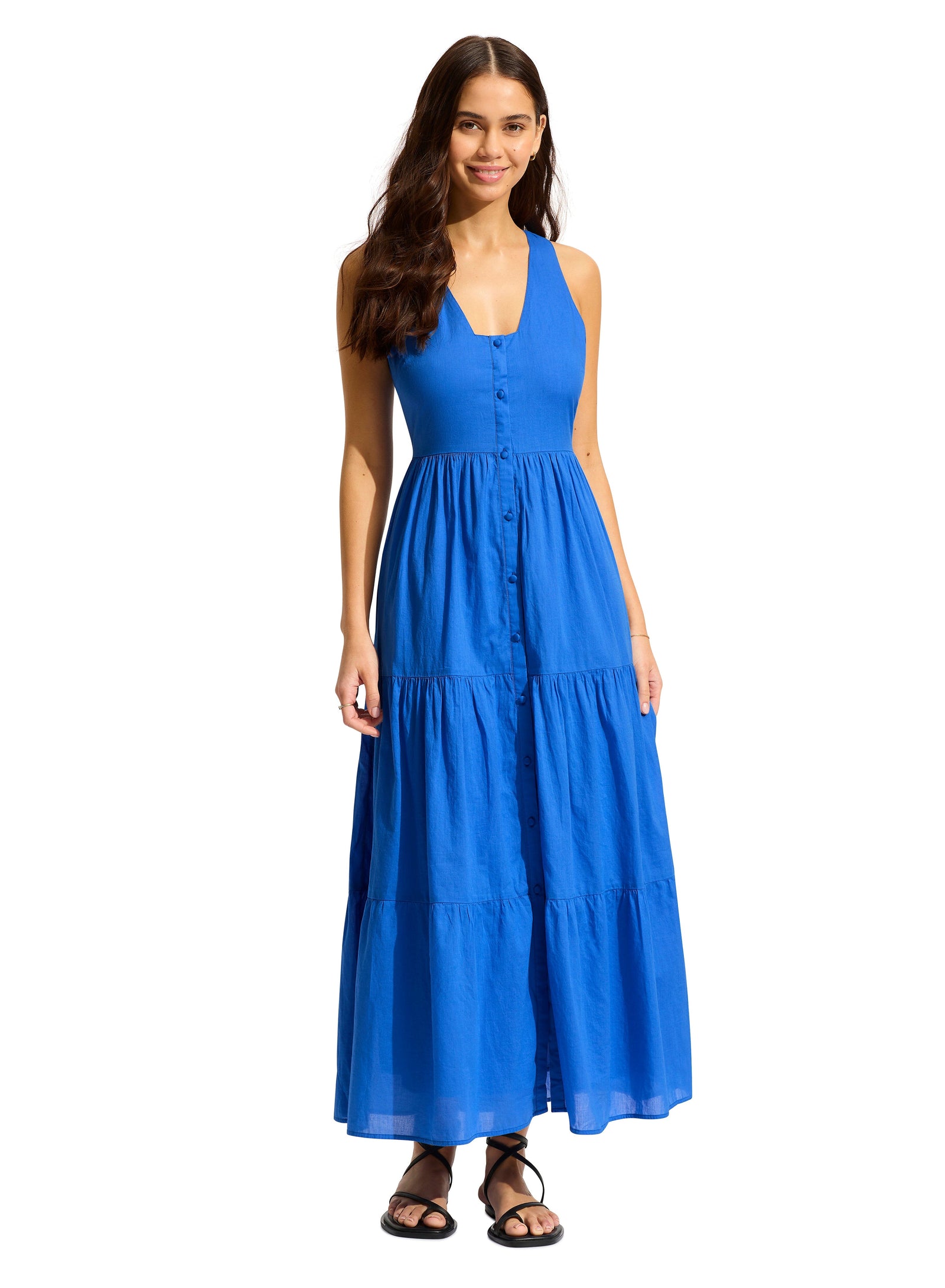 Button Down Maxi Dress CLOTHING SEAFOLLY 