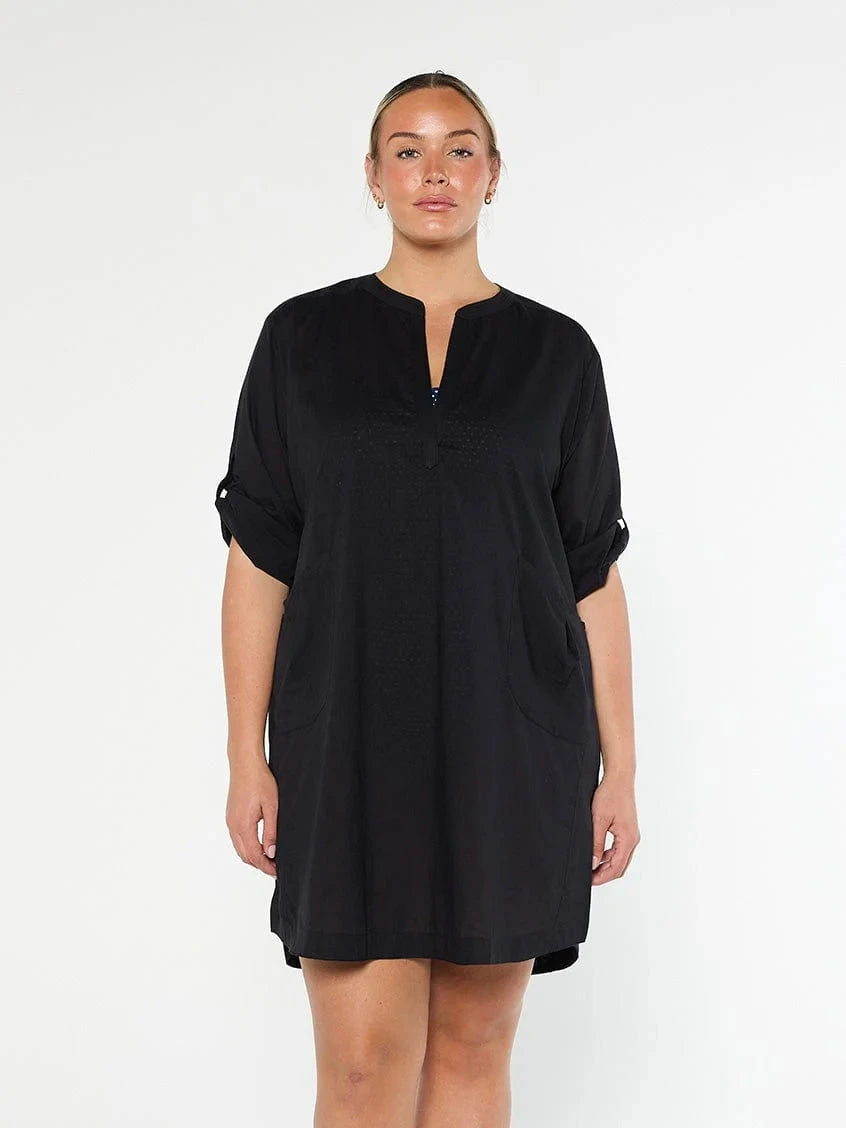 Capriosca Cotton Overshirt OVERSWIM CAPRIOSCA S BLACK 