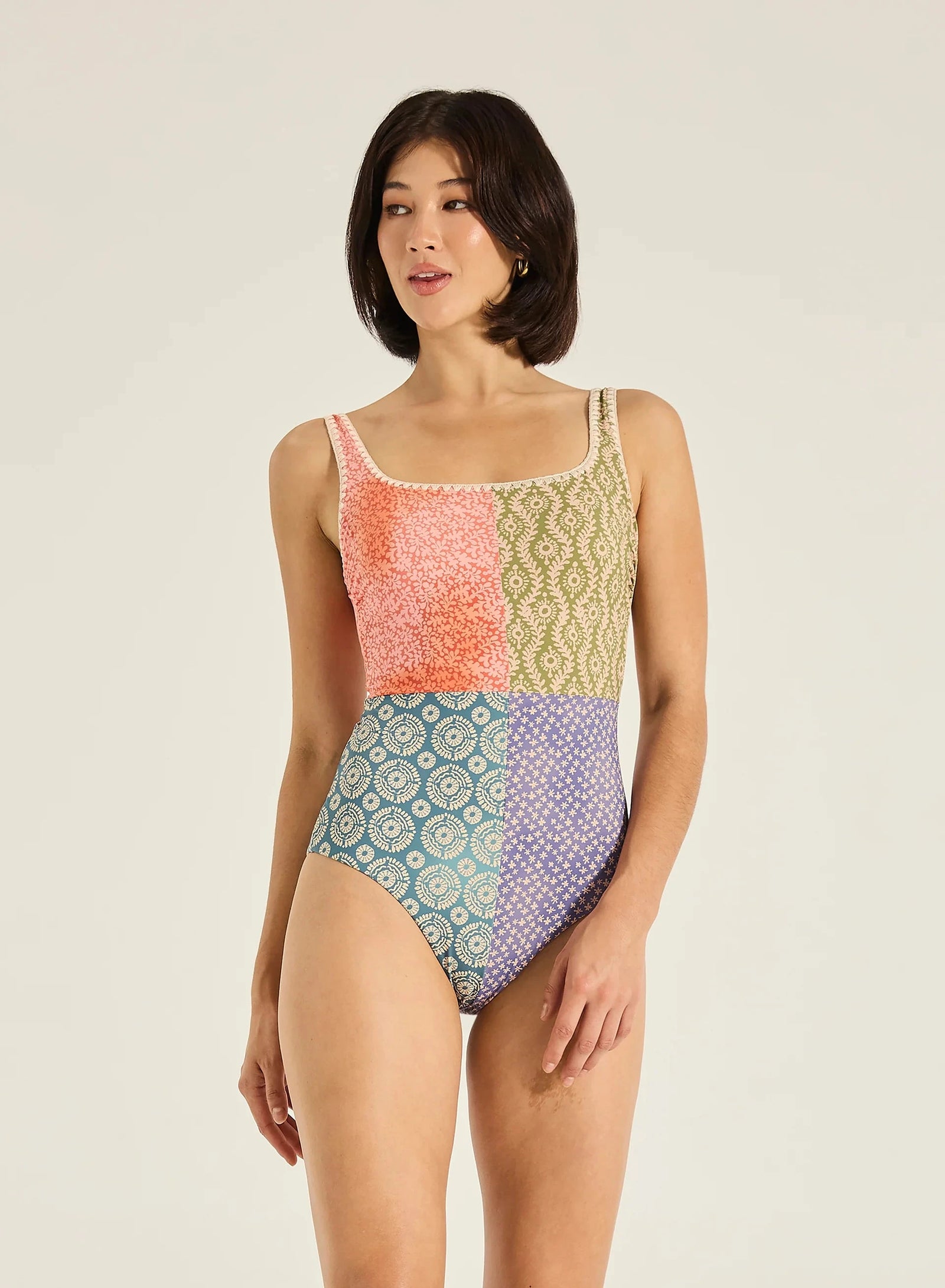 Carmen Liora Patch One Piece SWIM 1PC TIGERLILY XS MULTI 