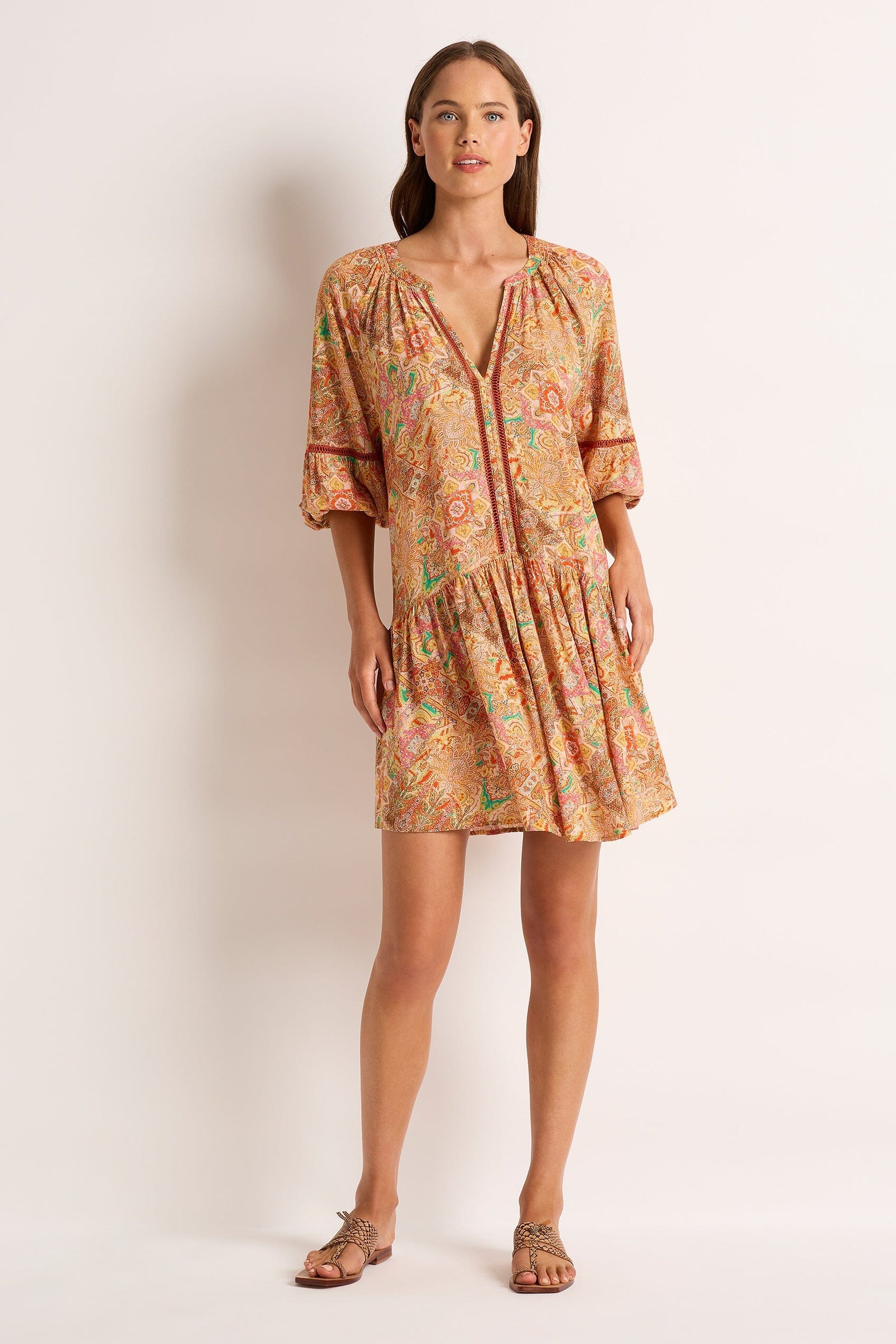 Casa Short Sleeve Shirt Dress CLOTHING MONTE AND LOU 