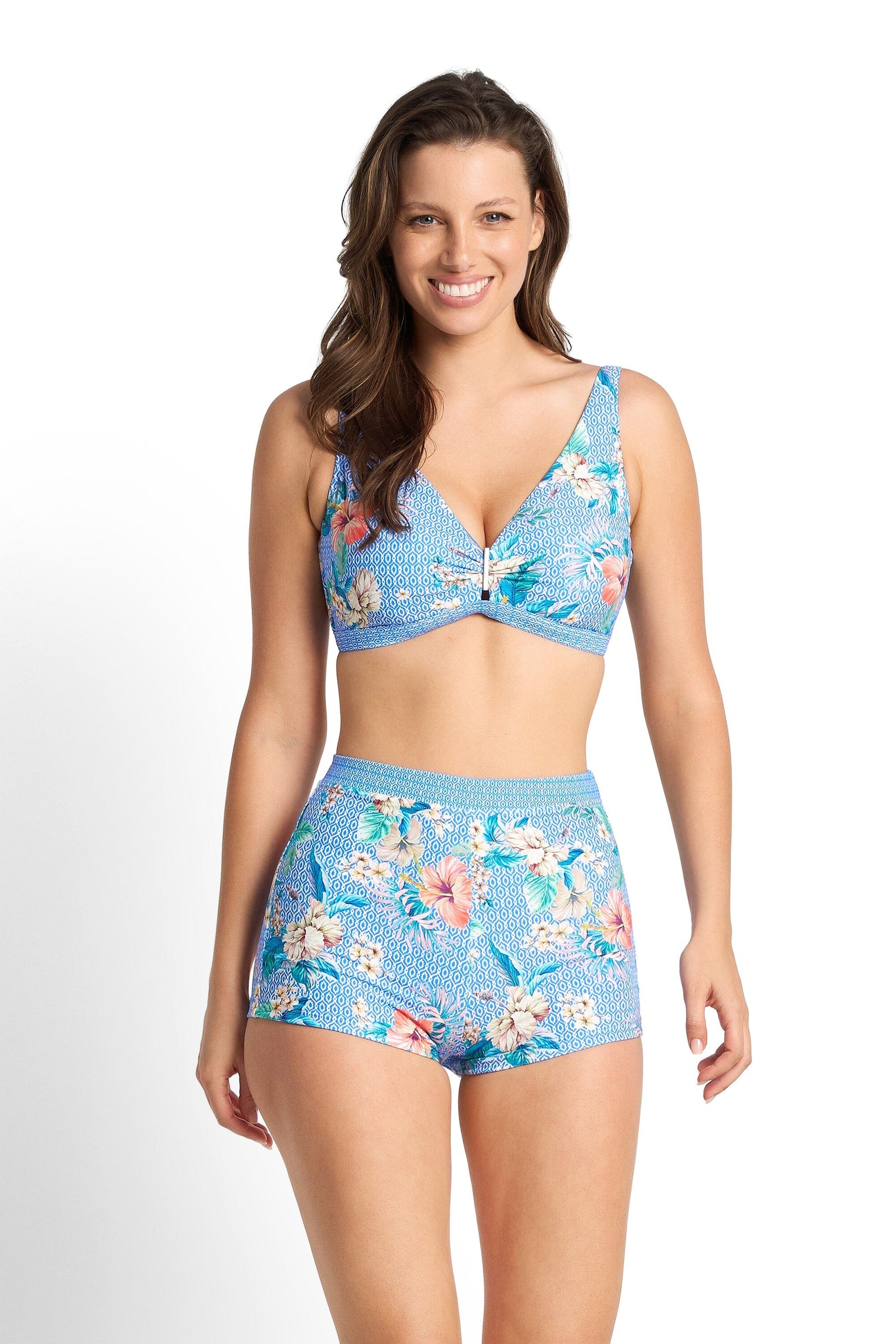 Chilio High Waisted Boyleg Pant SWIM PANT SUNSEEKER 8 BLUE 
