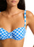 Ciao Bella Check Ruched Underwire Bra SWIM TOP SEAFOLLY 