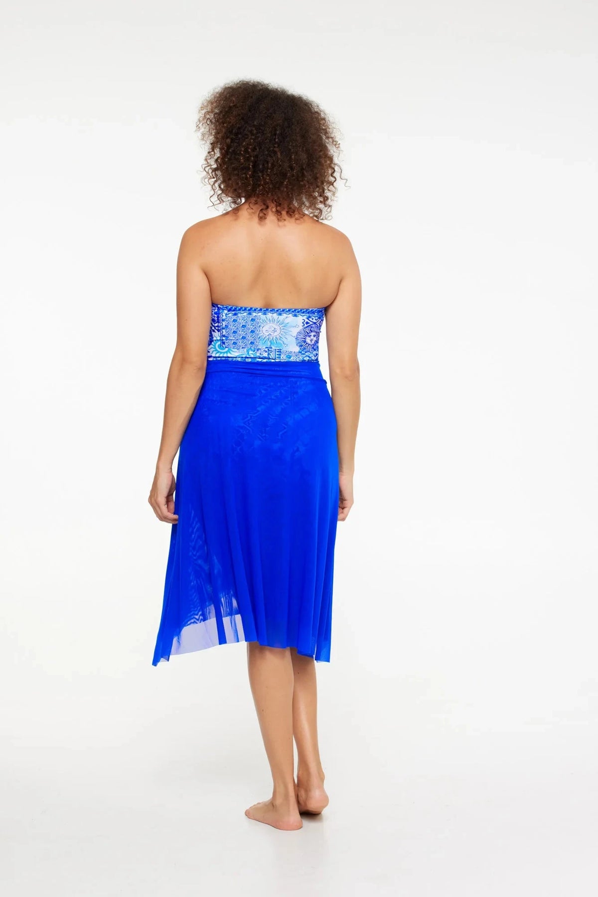 Cobalt Mesh Frill Skirt SARONG TOGS 