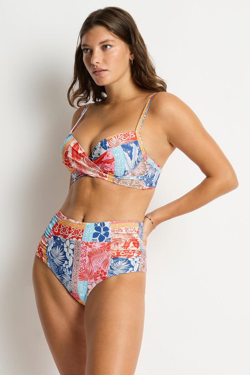 Coco Island Cross Front Moulded Underwire Bra SWIM TOP SEA LEVEL 