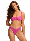 Collective Ruched Underwire Bra SWIM TOP SEAFOLLY 8 HOT PINK