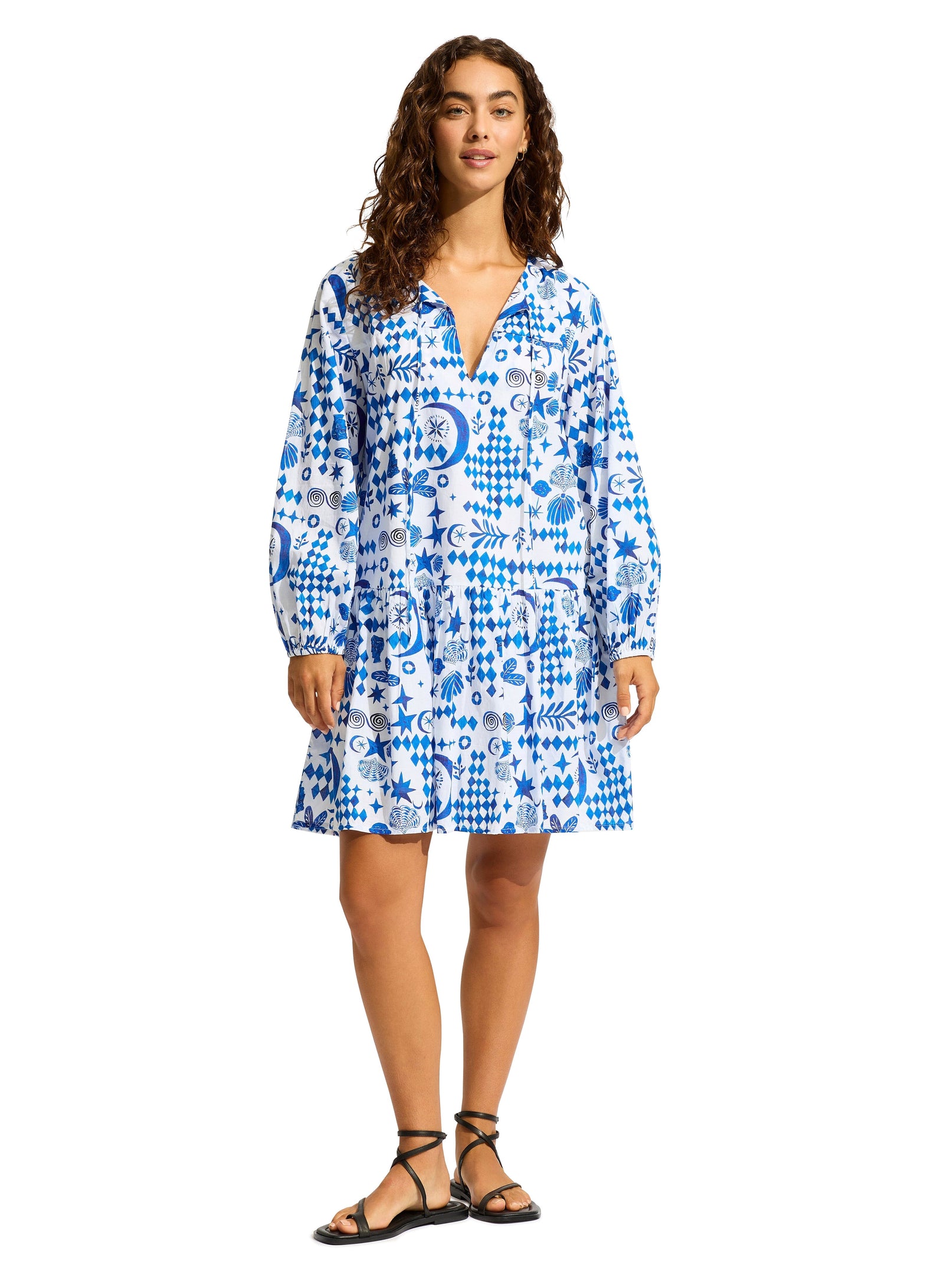 Corfu Cover Up OVERSWIM SEAFOLLY XS AZURE 