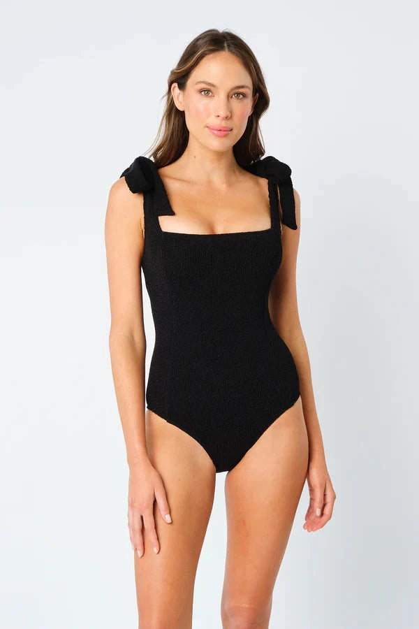 Crinkle Cut Square Neck One Piece SWIM 1PC UNE PIECE 