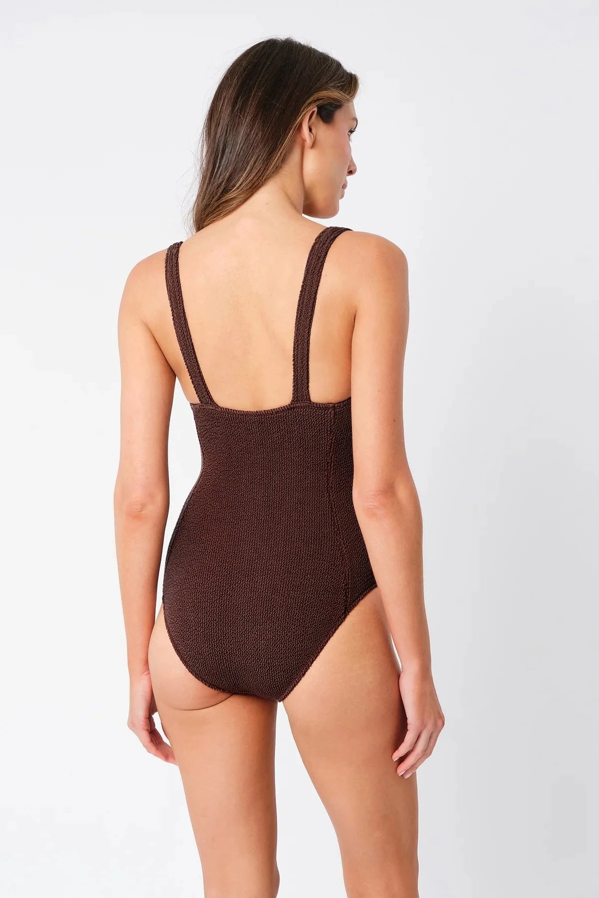 Crinkle Cut Square Neck One Piece SWIM 1PC UNE PIECE 