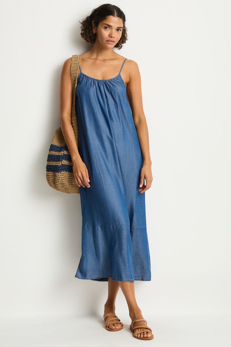 Denim Surf Tie Back Sundress OVERSWIM SEA LEVEL 