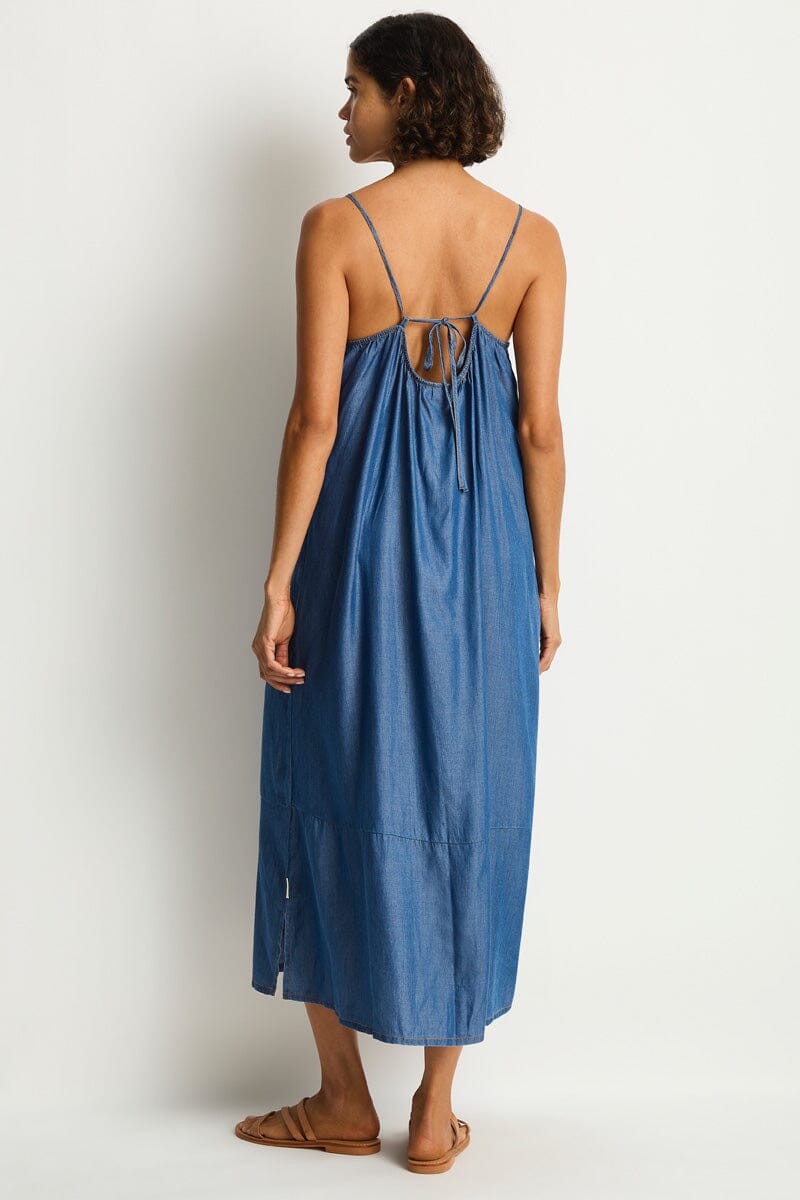 Denim Surf Tie Back Sundress OVERSWIM SEA LEVEL 