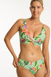 Dolce Mid Rise Gathered Side Pant SWIM PANT SEA LEVEL 8 GREEN