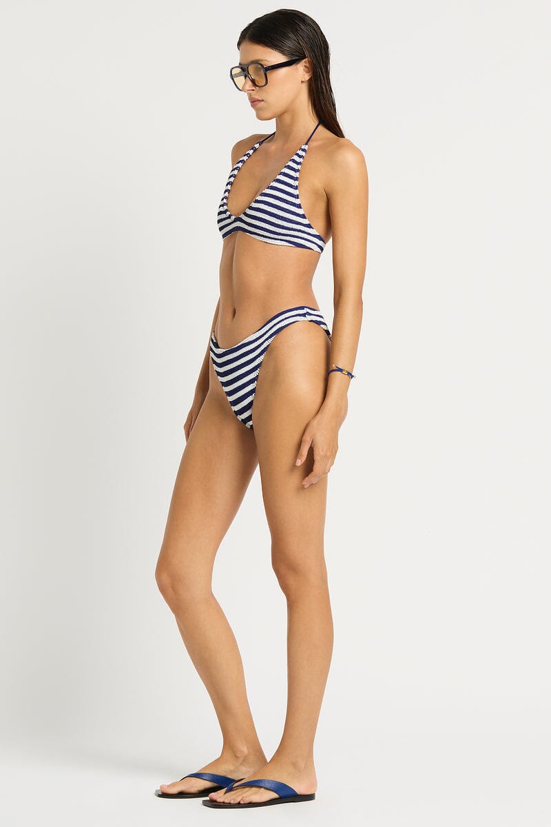 Dot Stripe Astrid Crop SWIM TOP BOND-EYE 