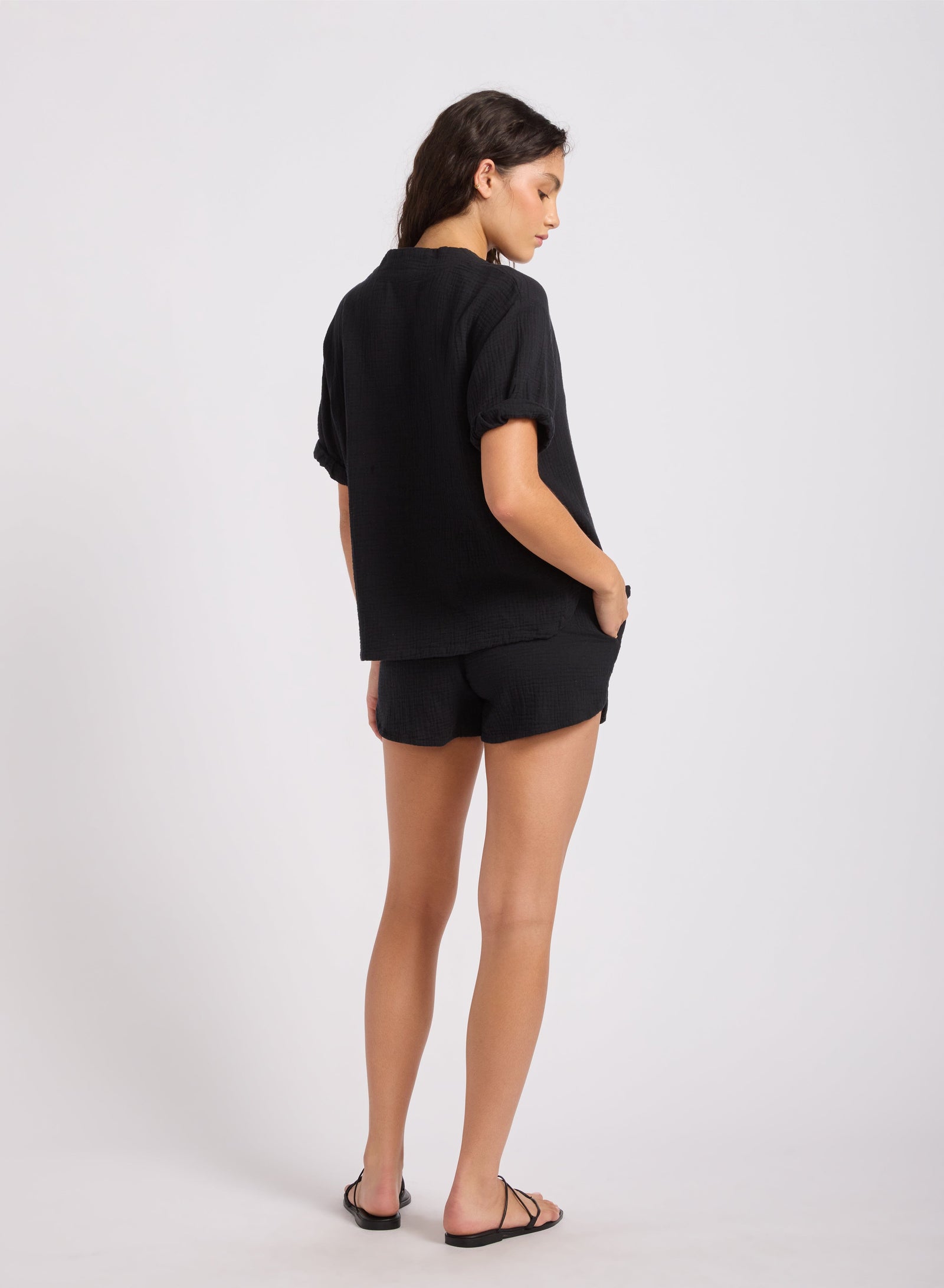 Double Gauze V-Neck Top CLOTHING SEAFOLLY 