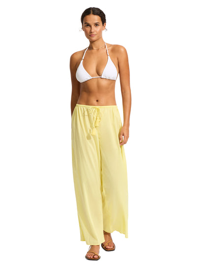Garden Party Cotton Beach Pant CLOTHING SEAFOLLY XS LIMELIGHT
