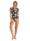 Garden Party Zip Front One Piece SURFSUIT SEAFOLLY
