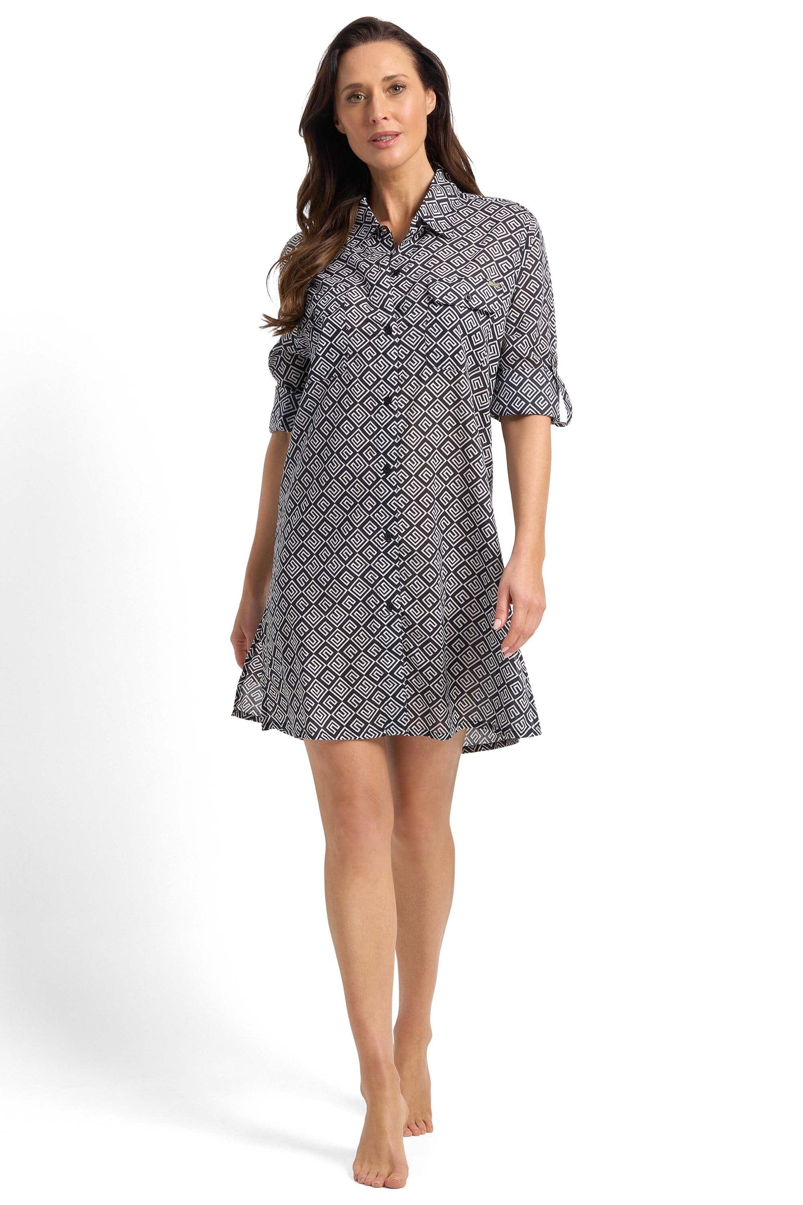 Geneva Button Through Shirt OVERSWIM JANTZEN S BLACK 