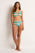 Hermosa Multi Fit Twist Crop SWIM TOP MONTE AND LOU 8 Stripe 