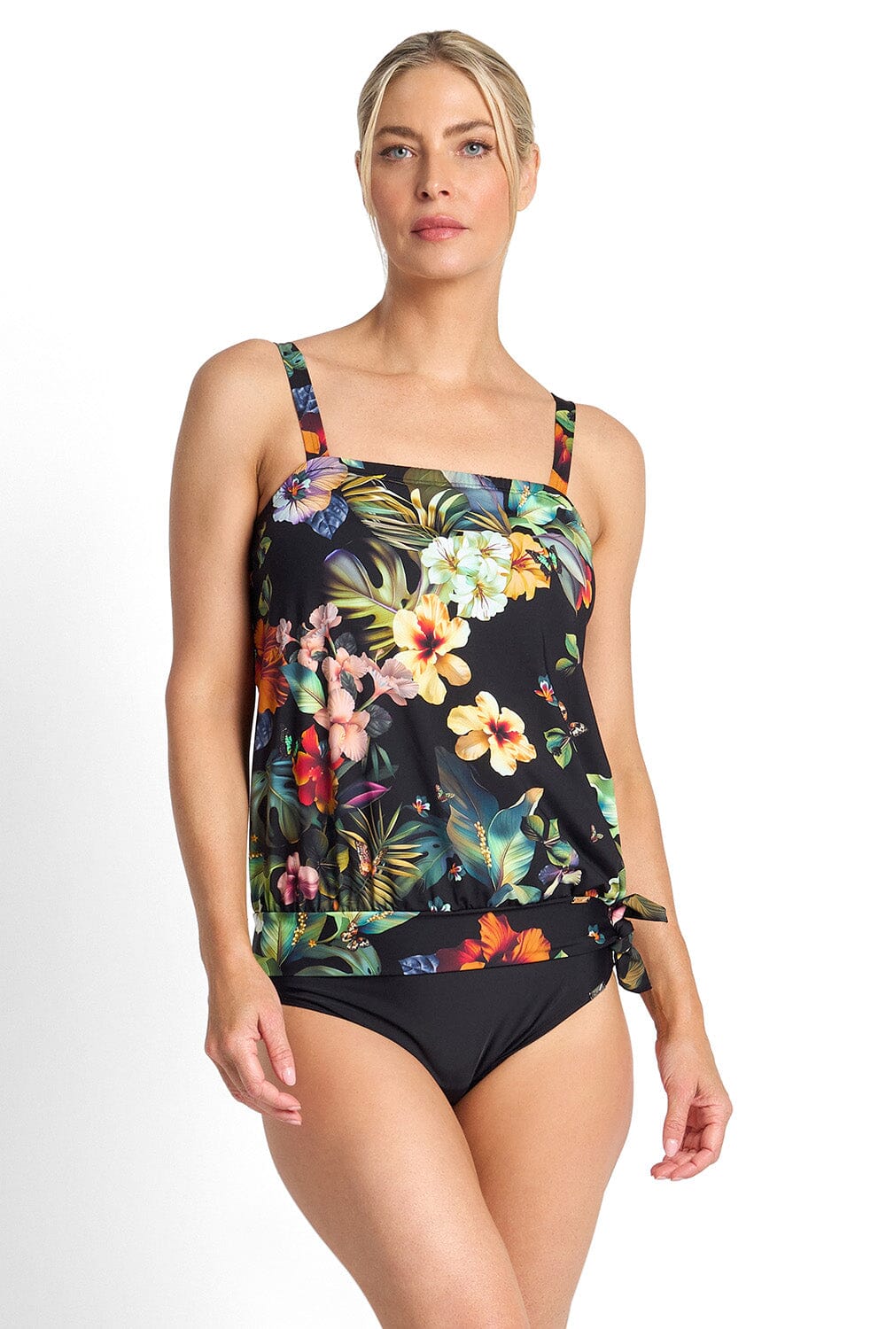 Hibiscus Bandeau Blouson Singlet SWIM SINGLET JANTZEN 