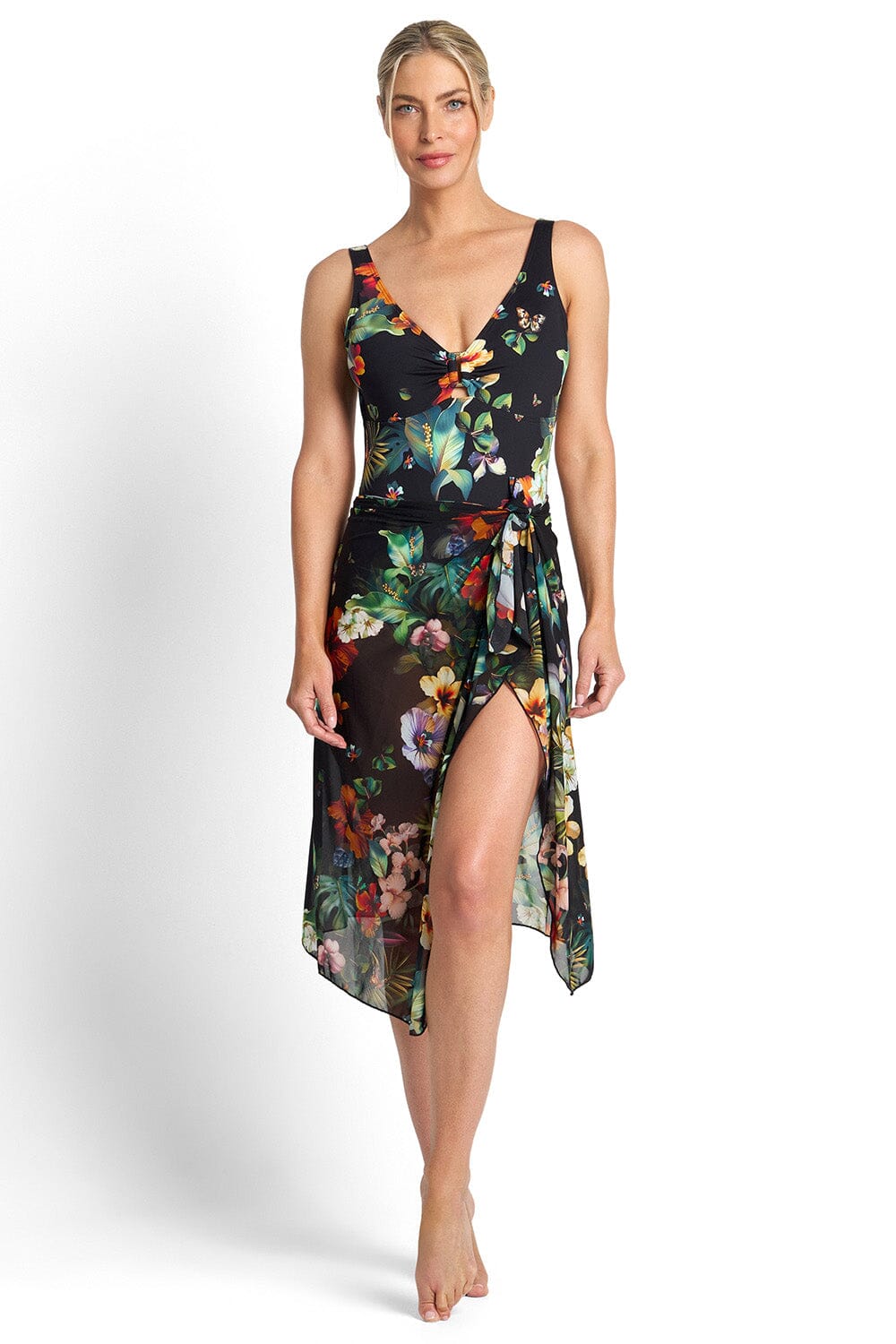 Hibiscus Mesh Sarong OVERSWIM JANTZEN 