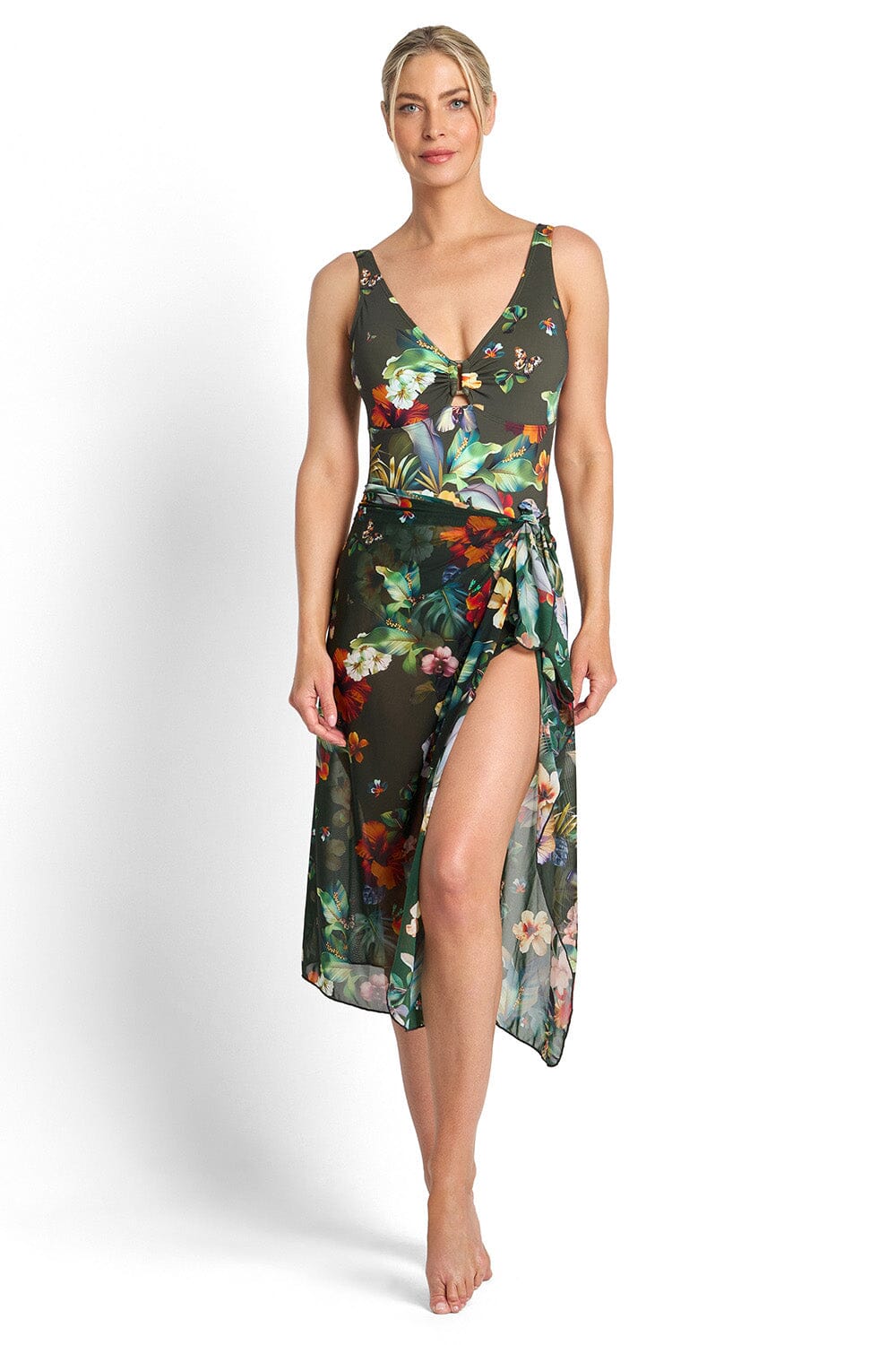 Hibiscus Mesh Sarong OVERSWIM JANTZEN 
