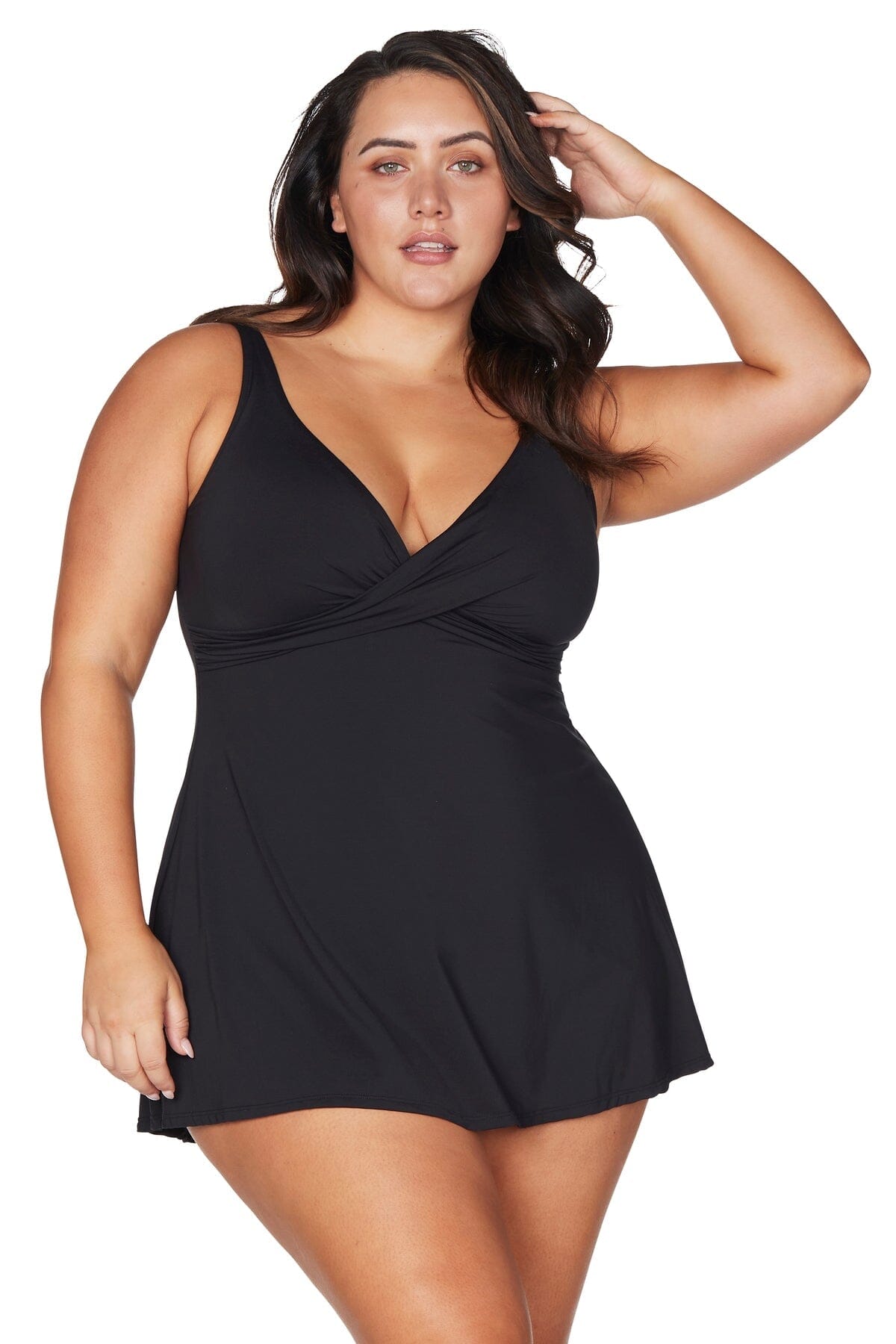 Hues Delacroix Cross Over Swimdress SWIM 1PC ARTESANDS 12 BLACK 
