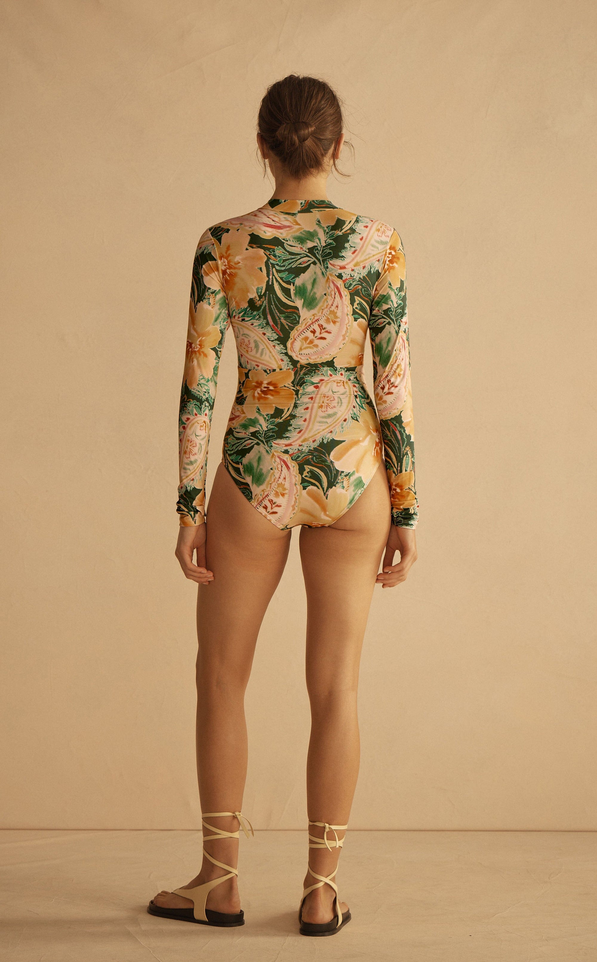 Ibisco Ruched Long Sleeve One Piece SURFSUIT AUR OCEA 