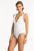 Interlace Frill One Piece SWIM 1PC SEA LEVEL 8 WHITE 