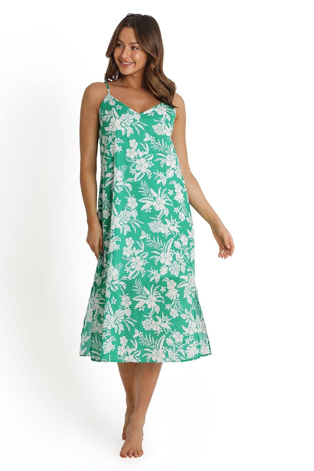 Island Girl Slip Dress DRESS SUNSEEKER XS GREEN 