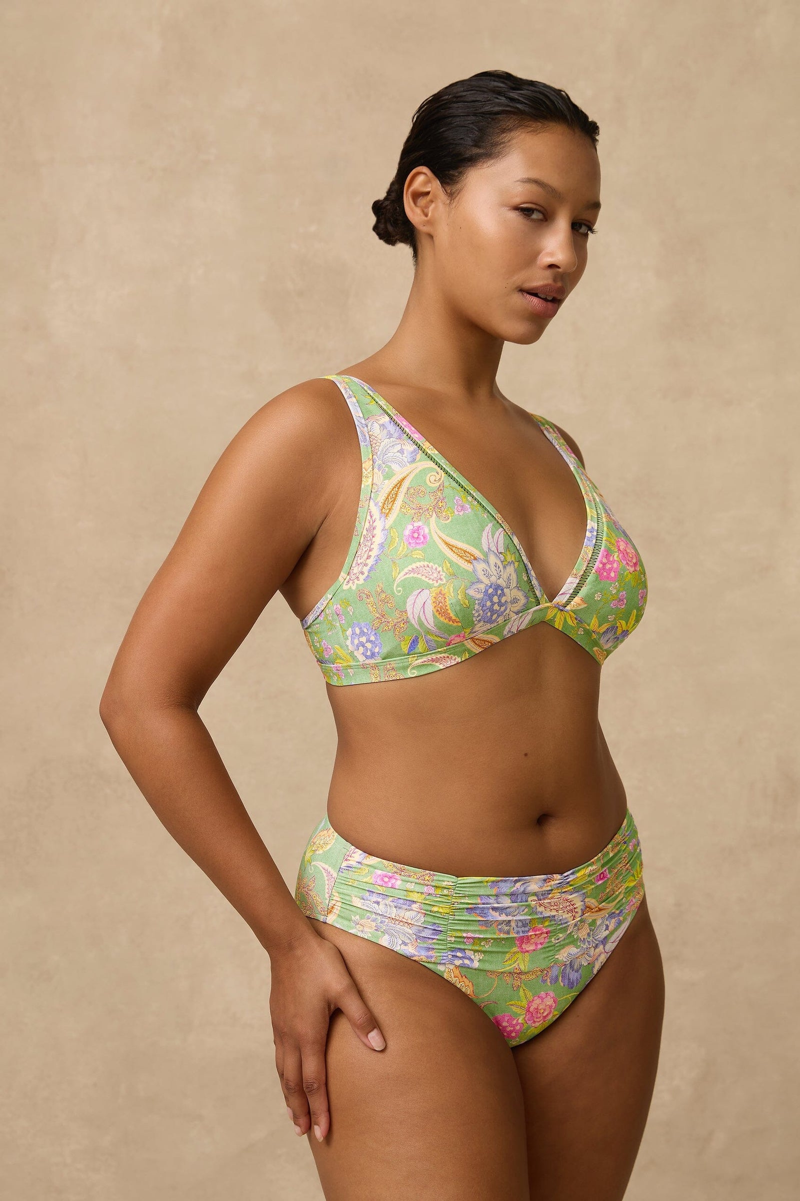 Jemma Mid Rise Ruched Pant SWIM PANT MONTE AND LOU 