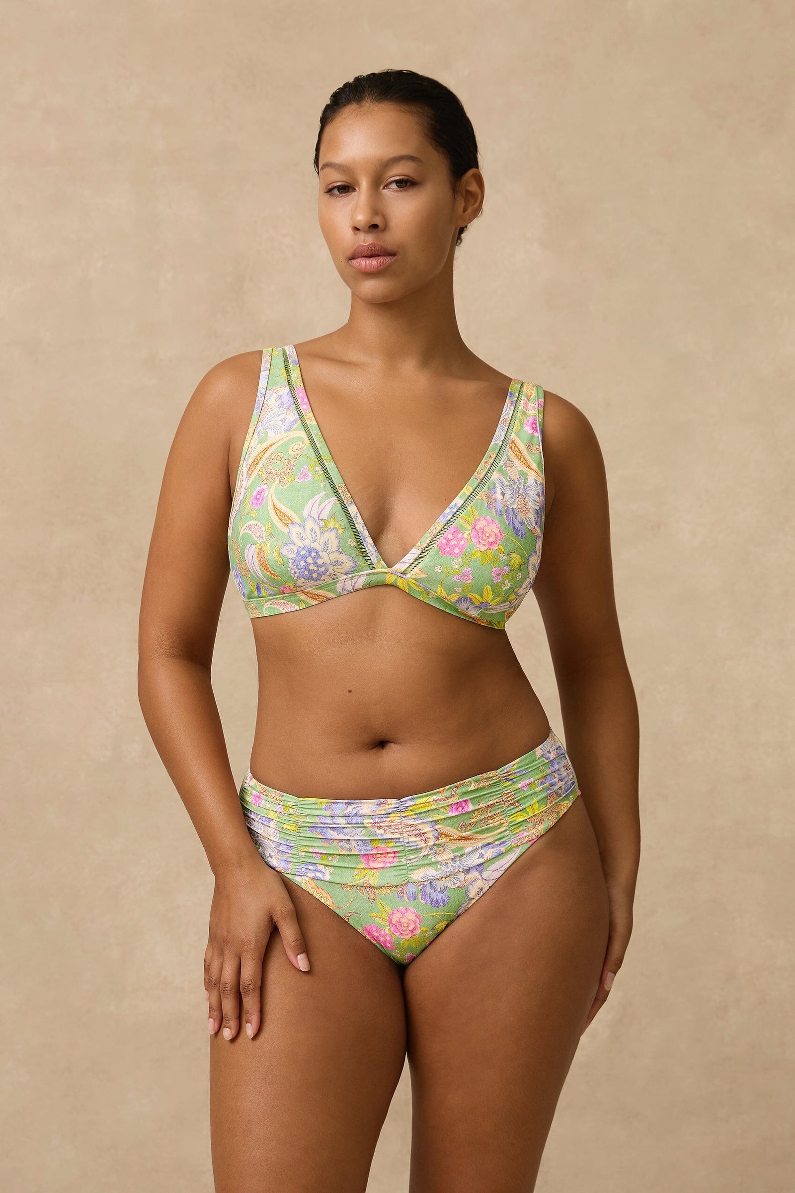 Jemma Mid Rise Ruched Pant SWIM PANT MONTE AND LOU 