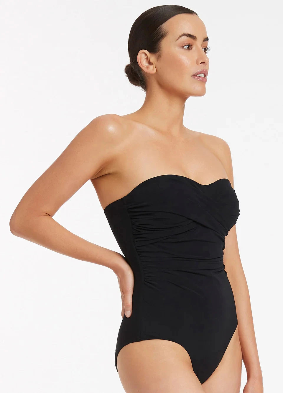 JETSET D-DD TWIST FRONT 1PCE SWIM 1PC JETS 10 BLACK 