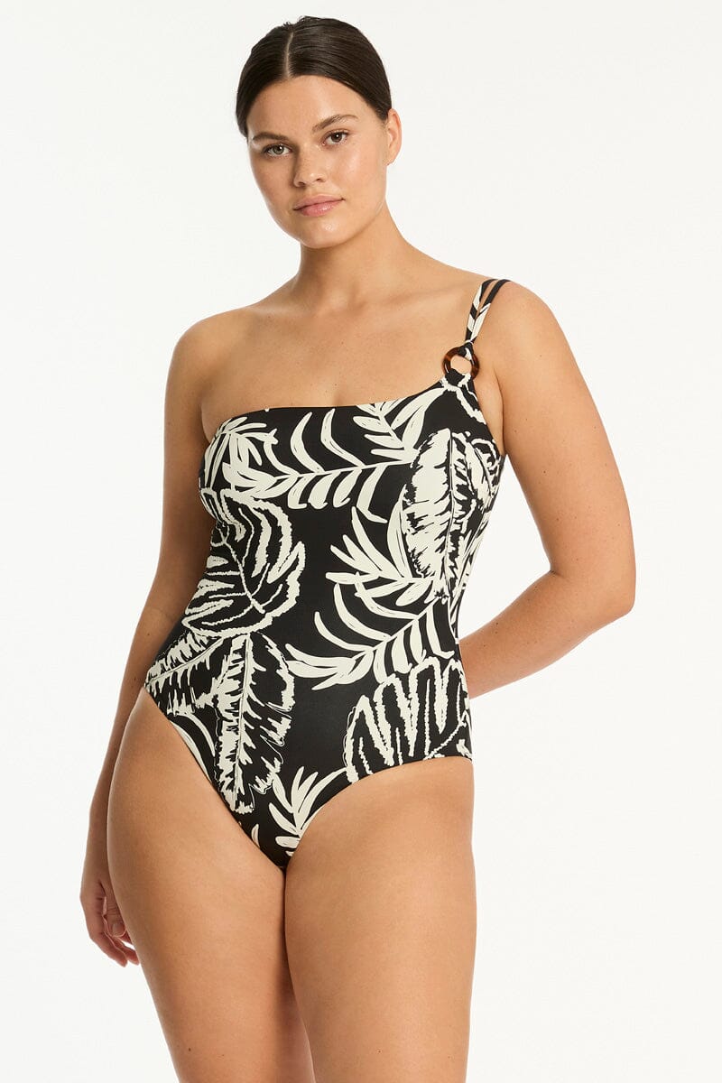 Jungle Book One Shoulder Ring One Piece SWIM 1PC SEA LEVEL 
