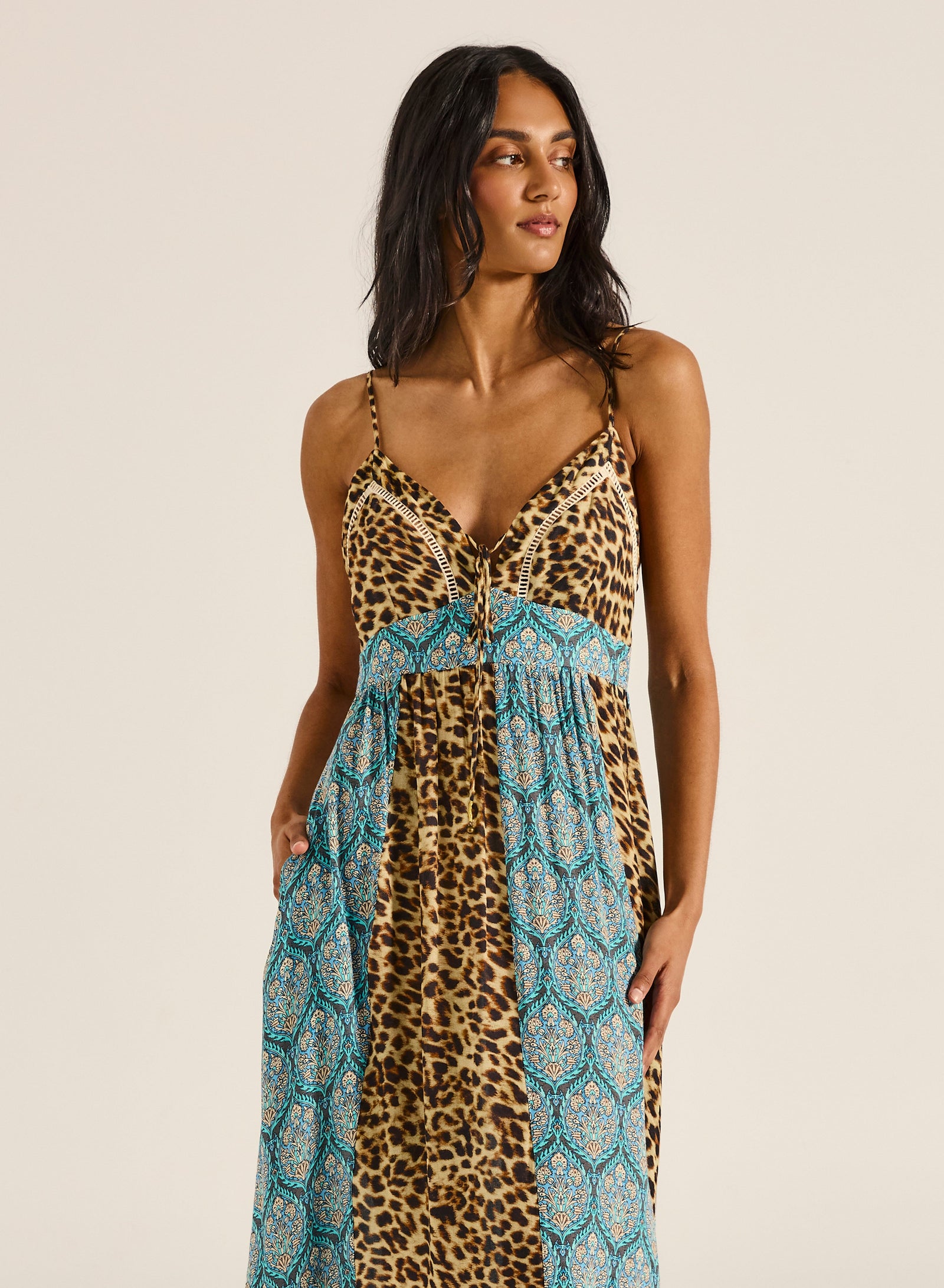 Jungle Teja Maxi Dress DRESS TIGERLILY 8 ANIMAL PATCH 
