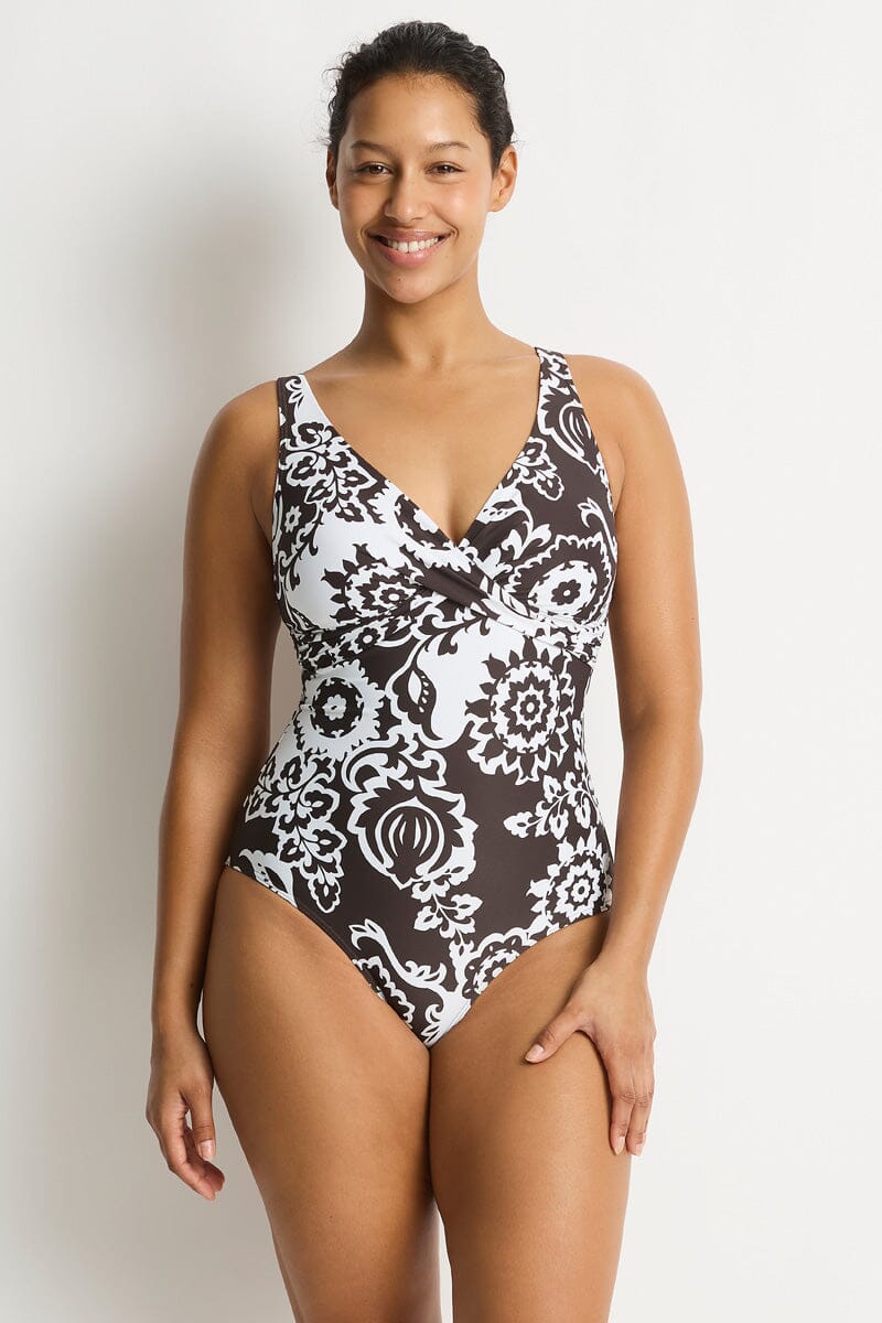 Kastello Cross Front Multifit One Piece SWIM 1PC SEA LEVEL 10 ESPRESSO 
